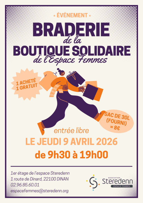 Braderie boutique solidaire avril 2026