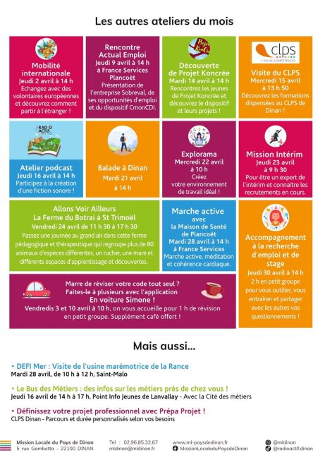 Mission locale programme recto Avril 2026
